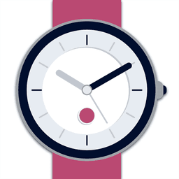 The Watch Case logo, showing a mechanical round watch with a pink strap
